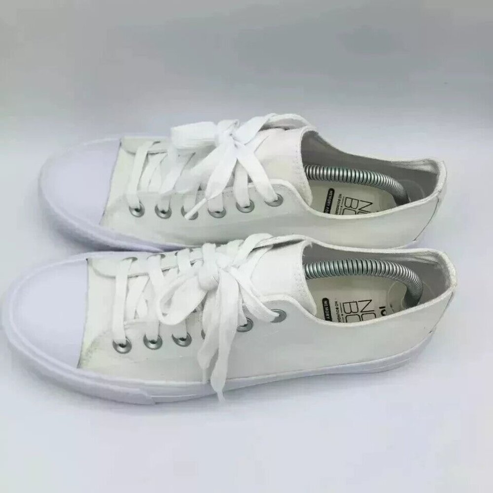 No Boundaries Shoes Womens Size 10 Canvas White Sneaker Comfort Shoe Lace Up - Picture 6 of 11